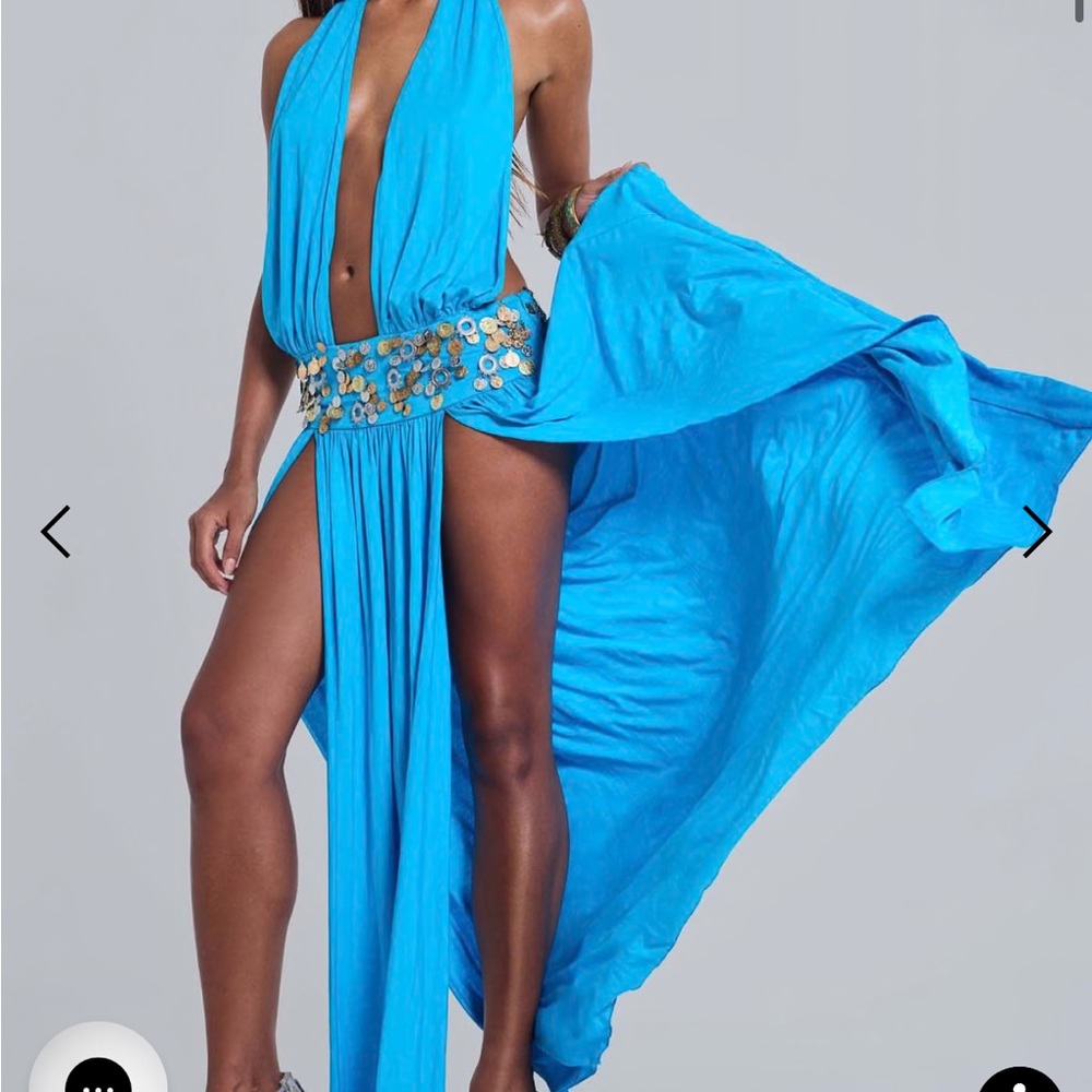 Jaded London Irvin Hand Embellished Backless Maxi Dress - Picture 2 of 6